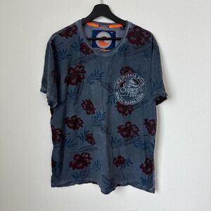 Pacific Surf Vtg Style Light Weight Graphic Short Sleeves T Shirt,Men 3XL